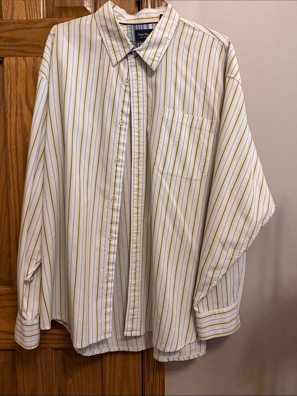 Indigo Palms Men's Striped Button-Up Shirt XXL